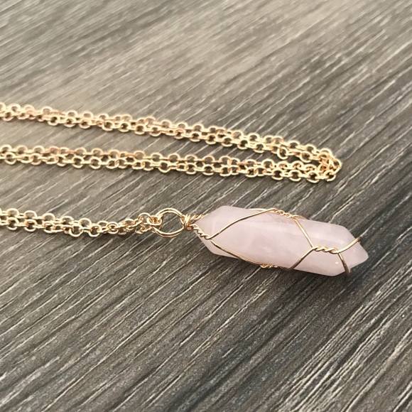 ❤️SALE❤️ Rose Quartz Long Necklace - Picture 7 of 8